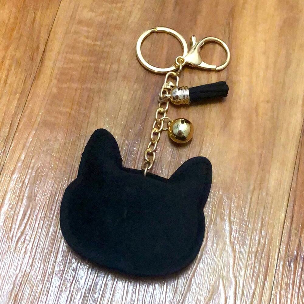 NWOT Cat Novelty Rhinestone Keychain Bag Charm - Picture 4 of 4